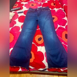 Frame Denim Le Easy Flare jeans with raw hem